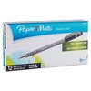 Paper Mate FlexGrip BP Pen, Stick, Medium 1 mm, Black Ink, Gray Barrel, PK12 9630131